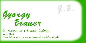 gyorgy brauer business card